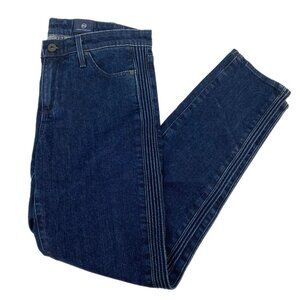 Ag Adriano Goldschmied Blue Dark Wash Straight Leg Jeans | Size 28